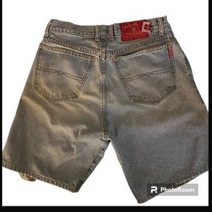 Vintage Men’s unisex Lucky Brand dungarees relaxed fit denim jean shorts as is